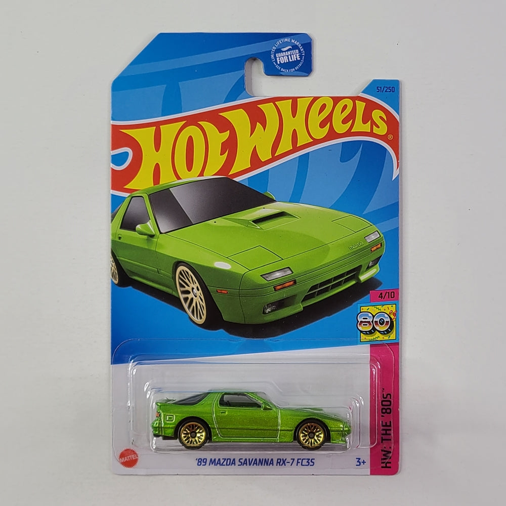 Hot Wheels - '89 Mazda Savanna RX-7 FC35 (Metalflake Lime Green)