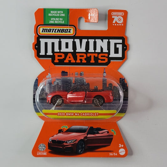 Matchbox Moving Parts - 2020 BMW M4 Cabriolet (Red)