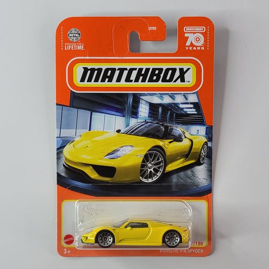 Matchbox - Porsche 918 Spyder (Yellow)