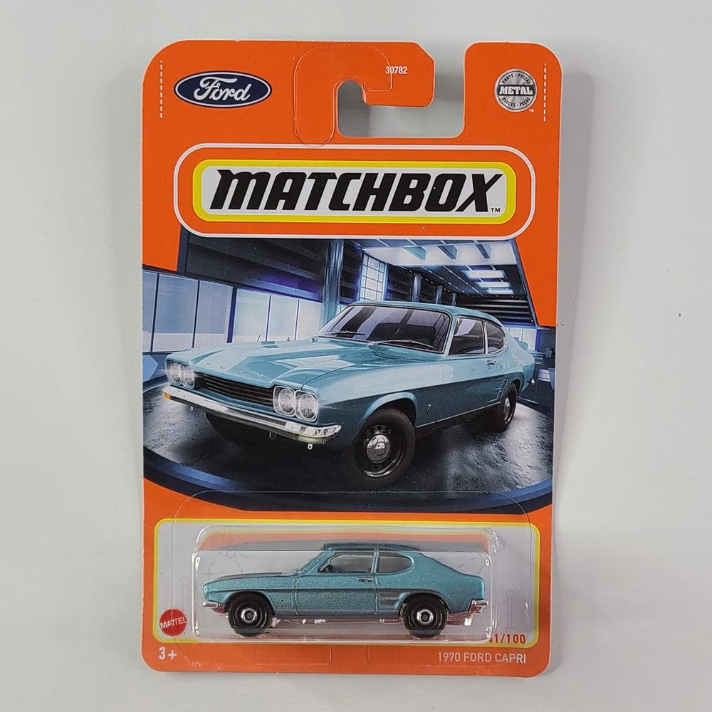 Matchbox - 1970 Ford Capri (Metalflake Light Blue)