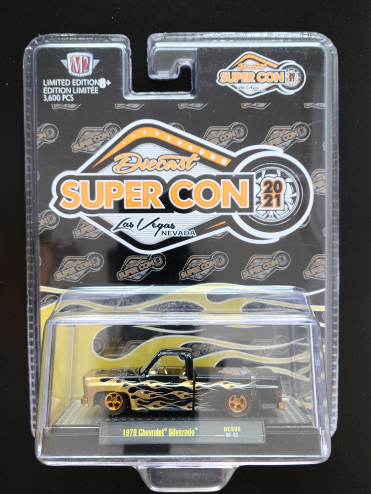 M2 - 1979 Chevrolet Silverado (Black/Gold) [Diecast Super Con 2020 Exclusive; Lt