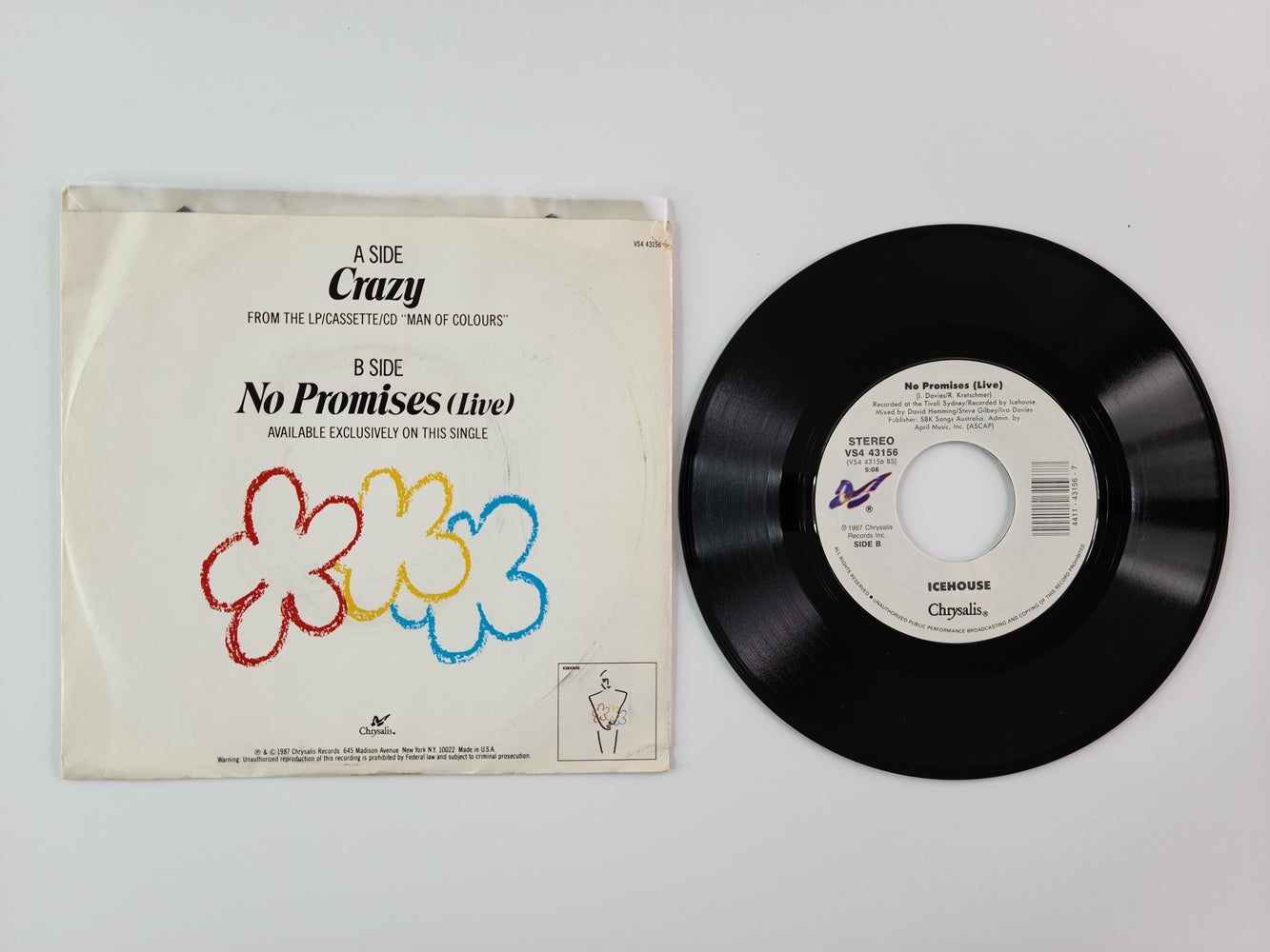 Icehouse - Crazy (1987, 7'' Single)