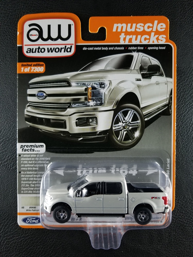 Auto World - 2018 Ford F-150 Lariat (White Platinum) [1/6 - 2020 Premium Series (Release 1) (Version B) (Muscle Trucks); Limited Edition, 1 of 7300