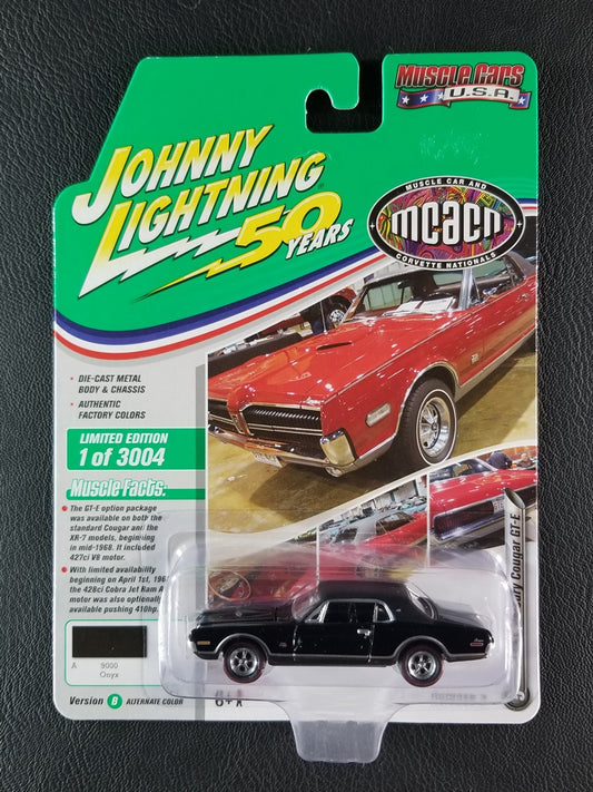 Johnny Lightning - 1968 Mercury Cougar GT-E (Onyx) [5/6 - Muscle Cars USA (2019 Release 3); Limited Editon, 1 of 3004; Version B]