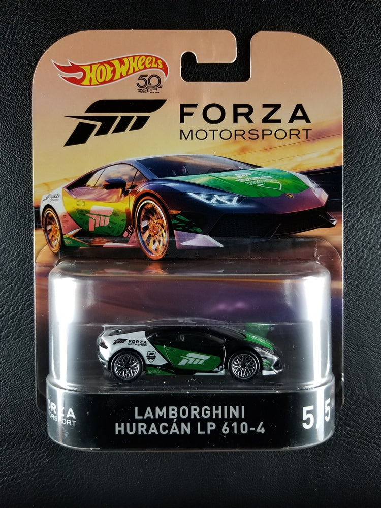 Hot Wheels Lamborghini Huracan LP 610 4 Black White Green 5 5 2 Throwback Collectibles