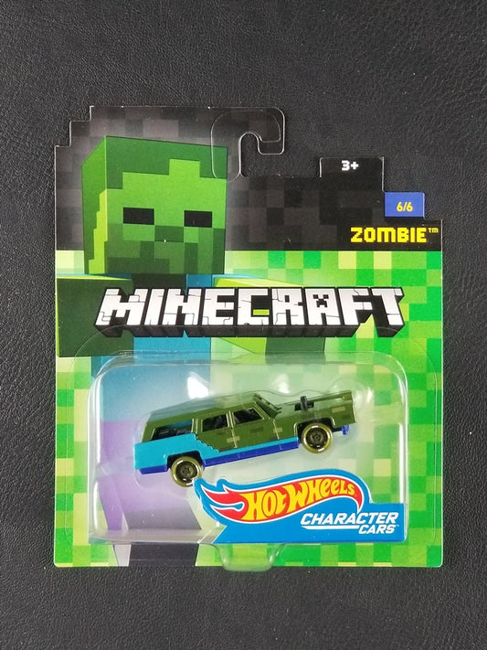 Hot Wheels Character Cars - Zombie (Green) [6/6 - Minecraft]