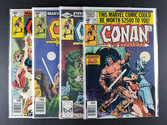 Conan the Barbarian #111-114 Set (Marvel, 1980)