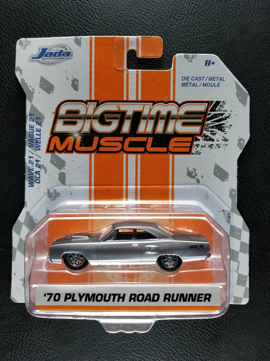 BIGTIME Muscle - 1970 Plymouth Road Runner (Silver) [Wave 21]