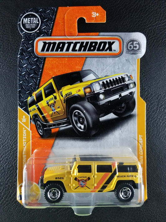 Matchbox - Hummer H2 SUV Concept (Yellow) [8/20 - MBX Construction]