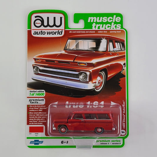 Auto World - 1966 Chevy Suburban (Red) [Limited Edition 1 of 14600]