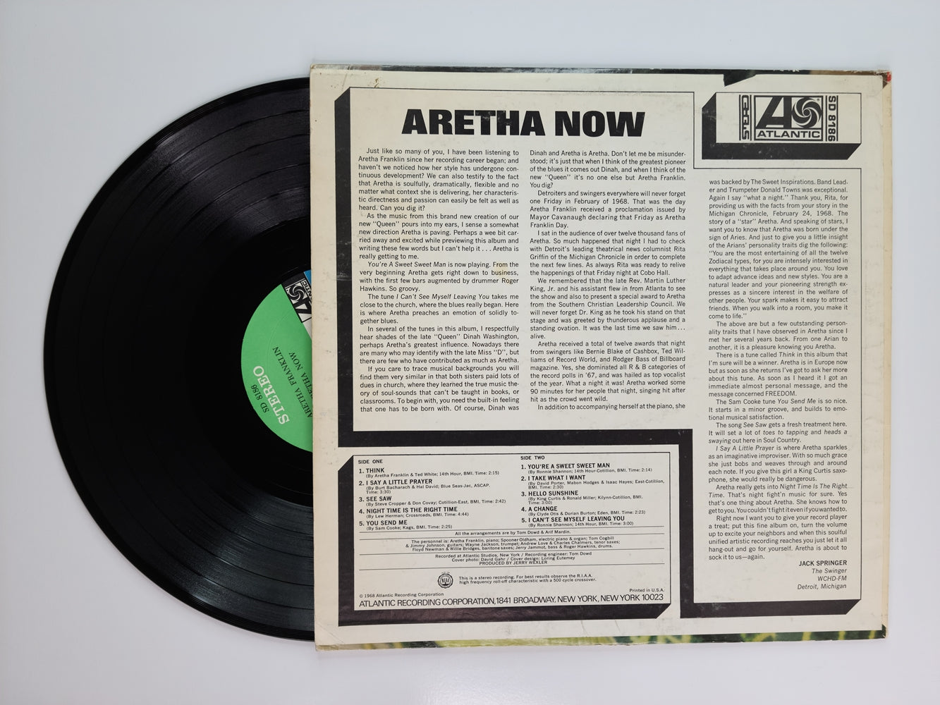 Aretha Franklin - Aretha Now (1968, LP)