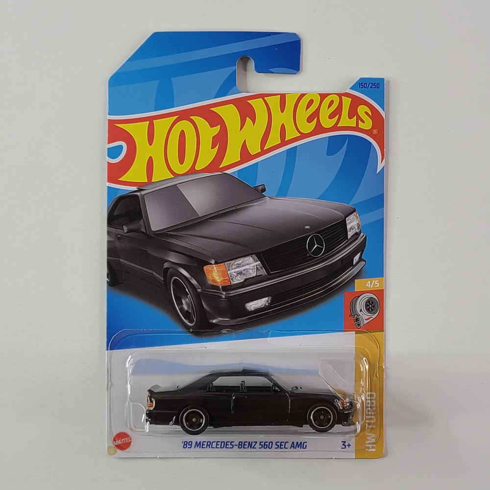 Hot Wheels - '89 Mercedes-Benz 560 SEC AMG (Black) [Card Variant]