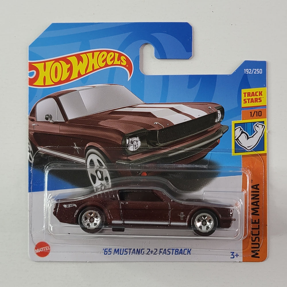 Hot Wheels - '65 Mustang 2+2 Fastback (Dark Brown Metallic) [Short Card]