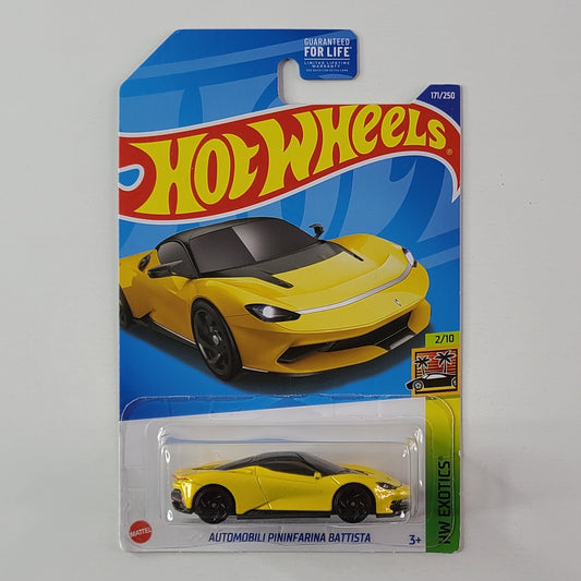 Hot Wheels - Automobili Pininfarina Battista (Metalflake Yellow)