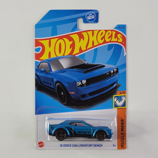 Hot Wheels - '18 Dodge Challenger SRT Demon (Metallic Grabber Blue)