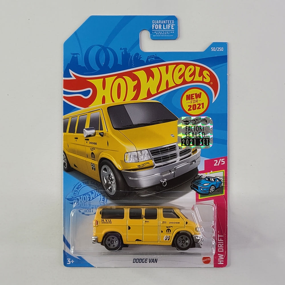 Hot Wheels - Dodge Van (Yellow) [Factory Sealed 2021 Set]