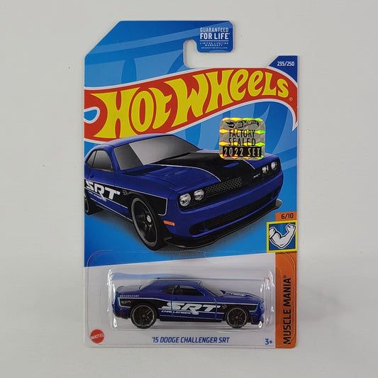 Hot Wheels - '15 Dodge Challenger SRT (Dark Blue) [Factory Sealed 2022 Set]