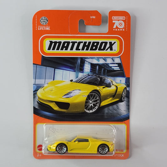 Matchbox - Porsche 918 Spyder (Yellow)