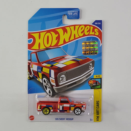 Hot Wheels - '69 Chevy Pickup (Glossy Red) [Factory Sealed 2022 Set]