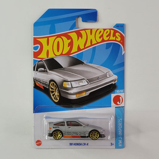 Hot Wheels - '88 Honda CR-X (Metalflake Matte Gray) [Card Variant]