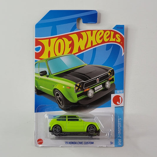 Hot Wheels - '73 Honda Civic Custom (Green) [Card Variant]