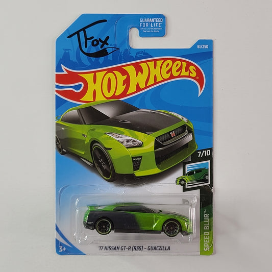 Hot Wheels - '17 Nissan GT-R (R35) - Guaczilla (Green & Dark Grey)