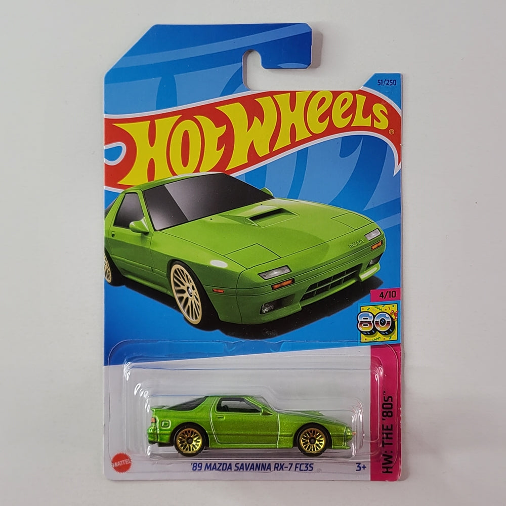 Hot Wheels - '89 Mazda Savanna RX-7 RC35 (Metalflake Lime Green)