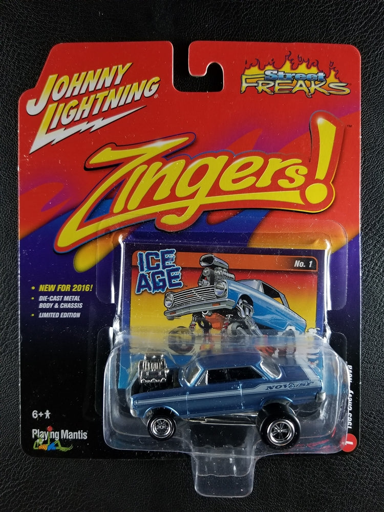 Johnny Lightning - 1963 Chevy Nova (Light Blue) [Zingers!]