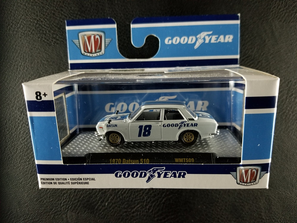 M2 - 1970 Datsun 510 (White) [Good Year] [Ltd. Ed. - 1 of 7800] [Walmart Exclusive]