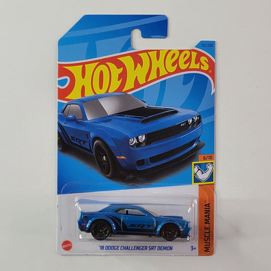 Hot Wheels - '18 Dodge Challenger SRT Demon (Metallic Grabber Blue)