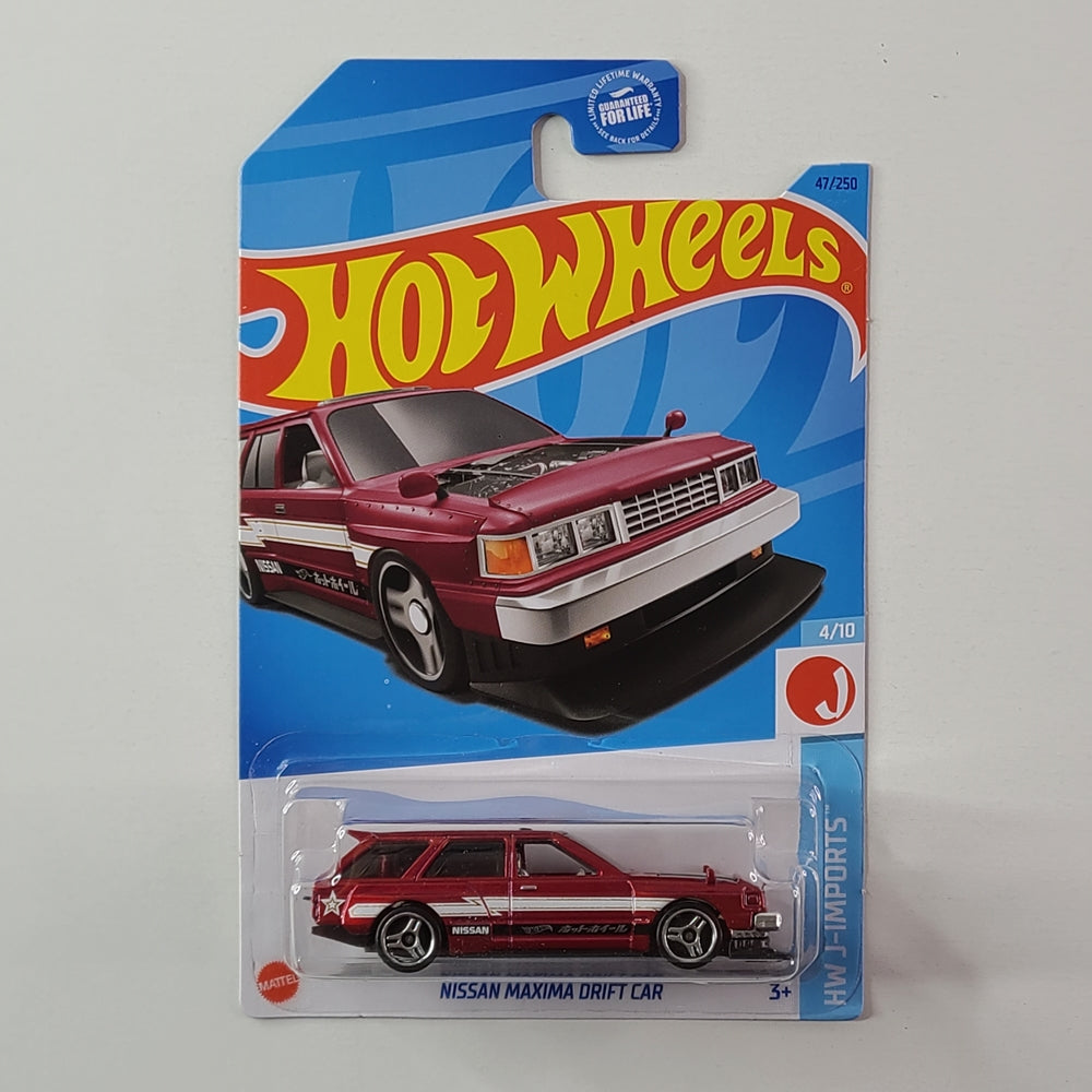 Hot Wheels - Nissan Maxima Drift Car (Metalflake Dark Red)