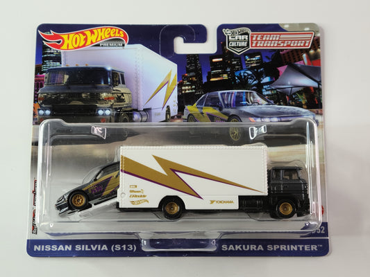 Hot Wheels Premium - Nissan Silvia (S13)/Sakura Sprinter (Metalflake Gunmetal Gray)