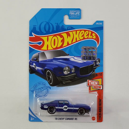 Hot Wheels - '70 Chevy Camaro RS (Navy Blue) [Factory Sealed 2021 Set]