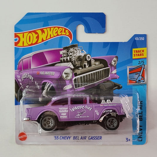 Hot Wheels - '55 Chevy Bel Air Gasser (Matte Pink) [Short Card]