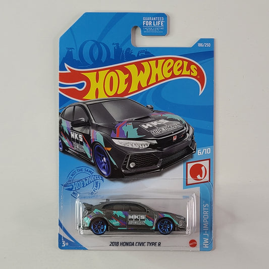 Hot Wheels - 2018 Honda Civic Type R (Metalflake Dark Gray)