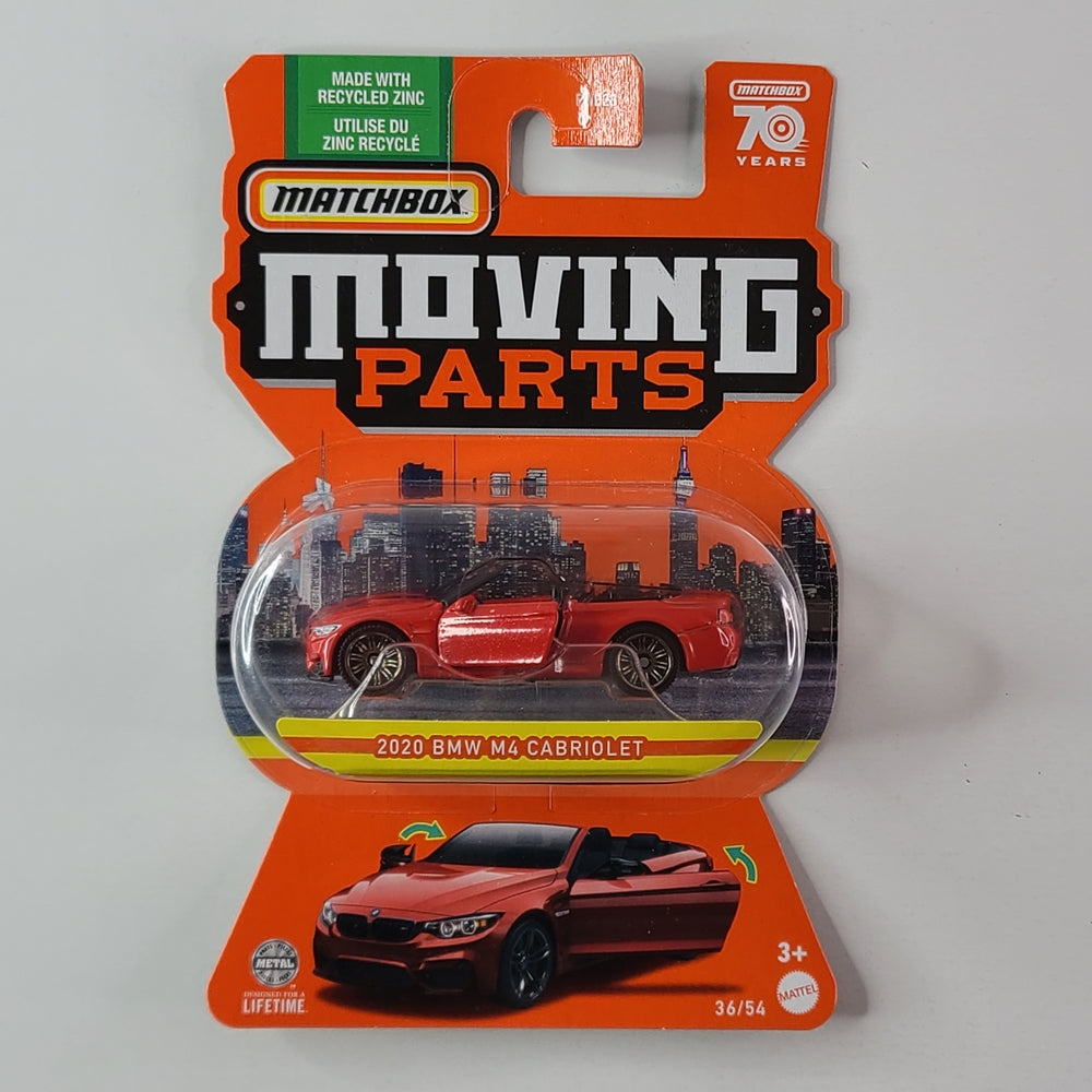 Matchbox Moving Parts - 2020 BMW M4 Cabriolet (Red)