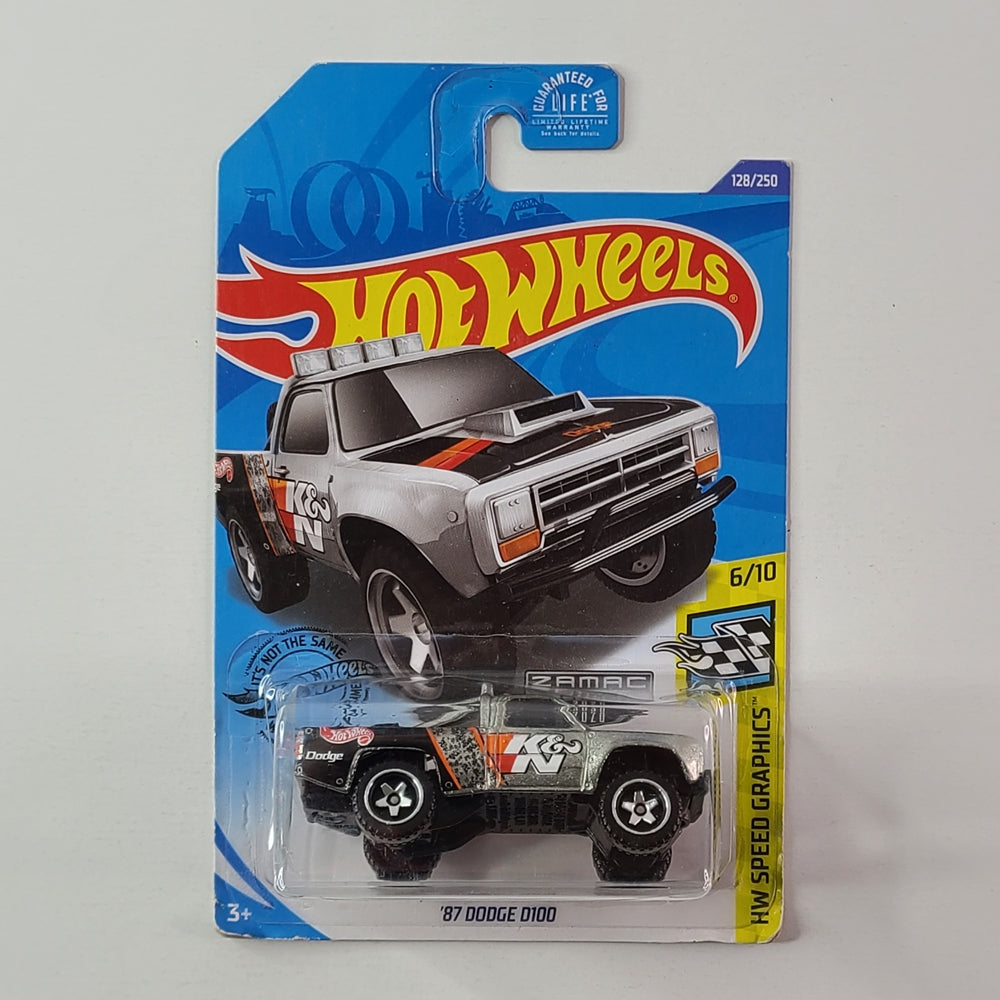 Hot Wheels - '87 Dodge D100 (ZAMAC) [WalMart Exclusive]