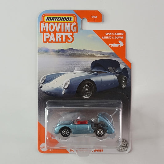 Matchbox Moving Parts - 1955 Porsche 550 Spyder (Metalflake Light Blue)
