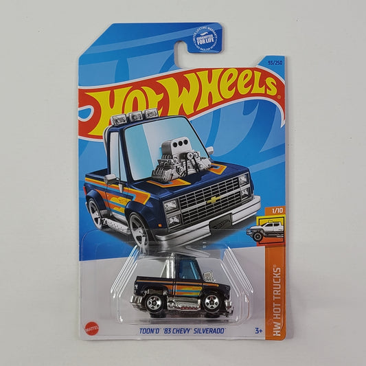 Hot Wheels - Toon'D '83 Chevy Silverado (Metalflake Dark Blue)