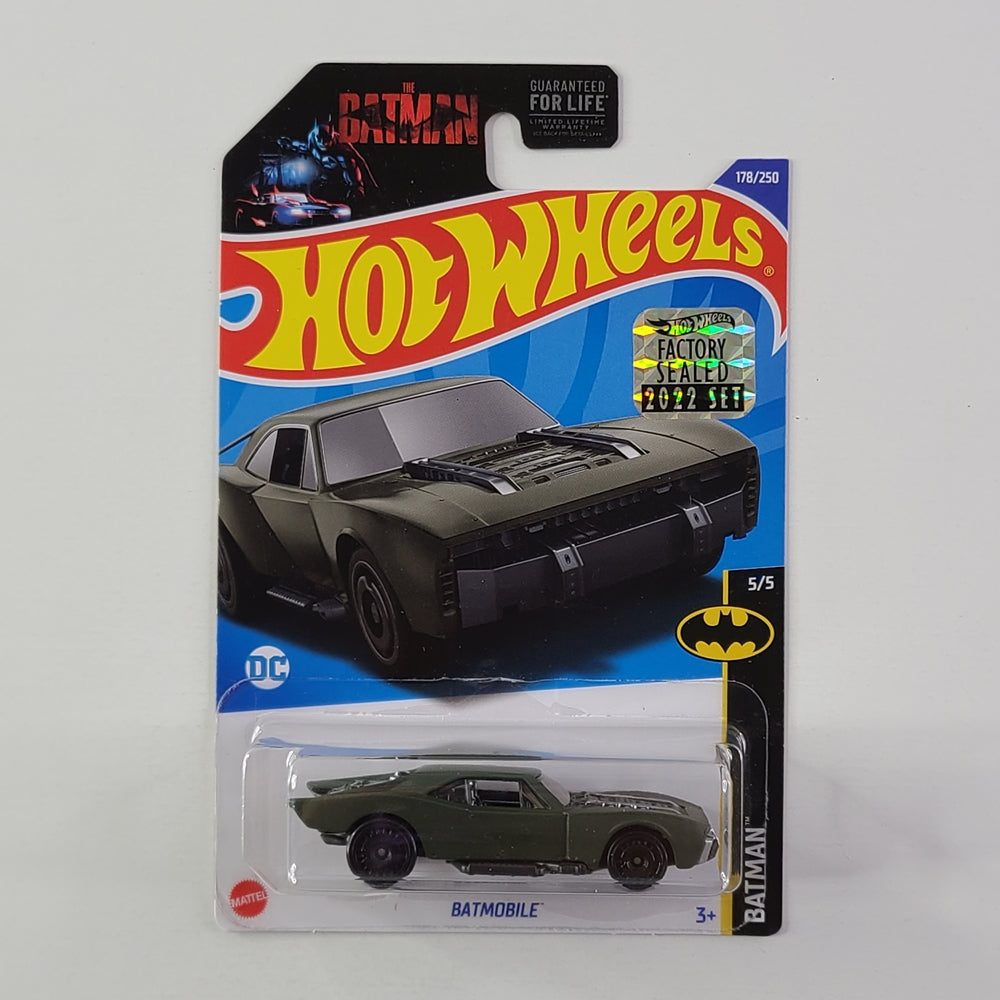 Hot Wheels - Batmobile (Matte Myrtle Green) [Factory Sealed 2022 Set]