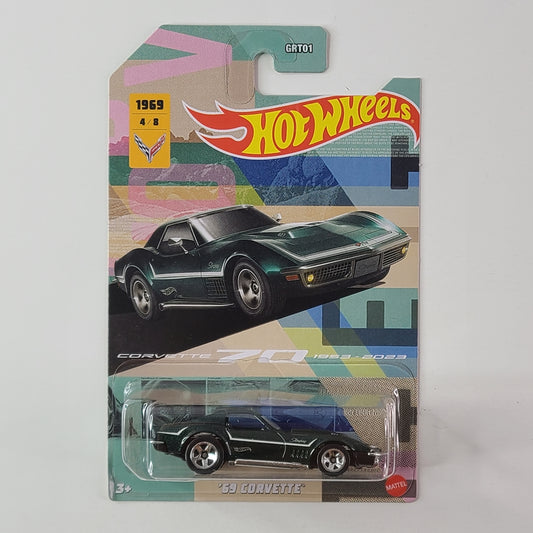 Hot Wheels - '69 Corvette (Metalflake Dark Green)