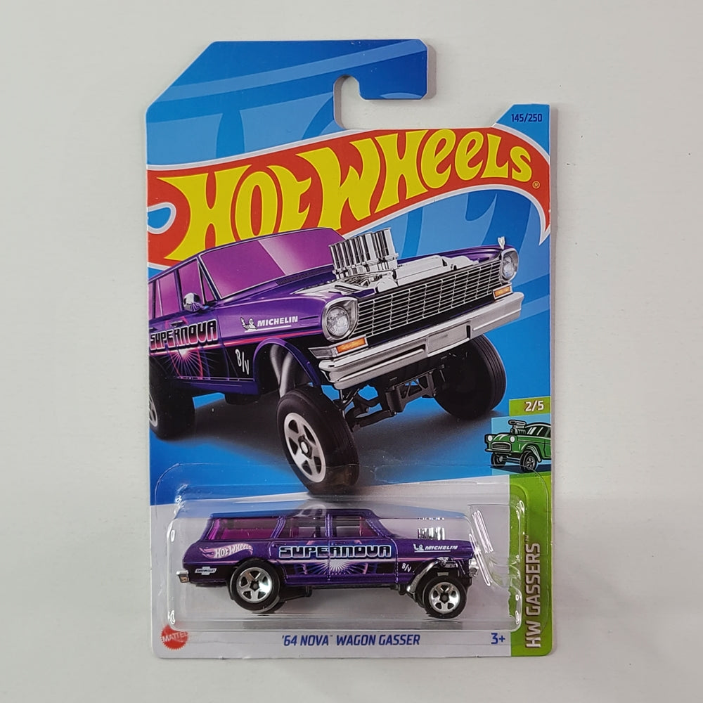 Hot Wheels - '64 Nova Wagon Gasser (Metallic Purple) [Card Variant]