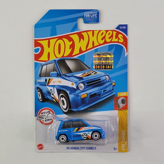 Hot Wheels - '85 Honda City Turbo II (Medium Blue) [Factory Sealed 2022 Set]