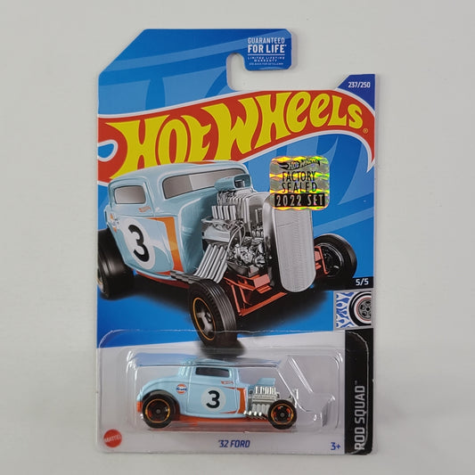 Hot Wheels - '32 Ford (Gulf Racing Blue) [Factory Sealed 2022 Set]