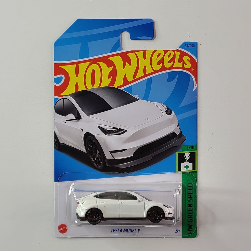 Hot Wheels - Tesla Model Y (Metalflake Pearl White) [Card Variant]