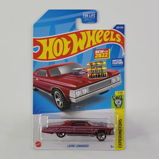 Hot Wheels - Layin' Lowrider (Metalflake Red) [Factory Sealed 2022 Set]
