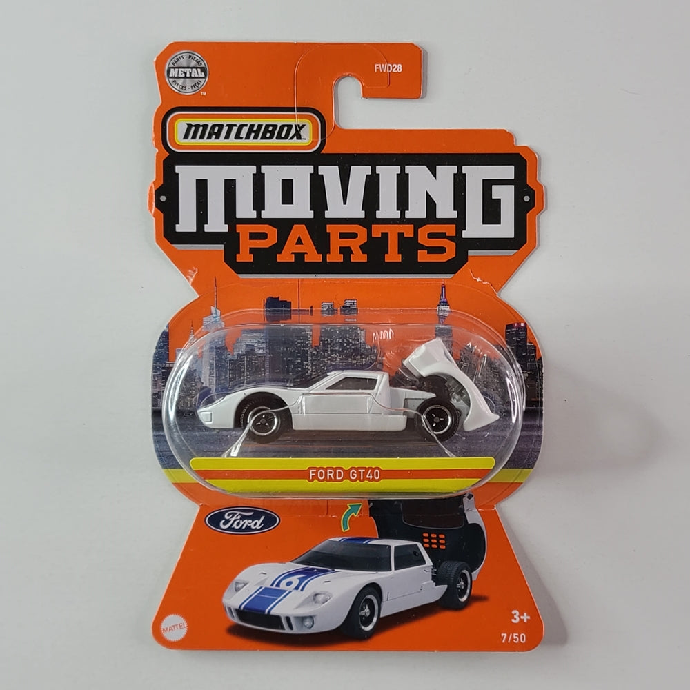 Matchbox Moving Parts - Ford GT40 (White)