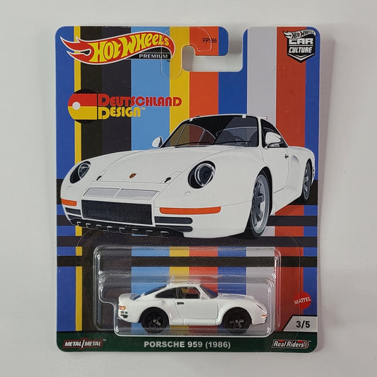 Hot Wheels Premium Real Riders - Porsche 959 (White)