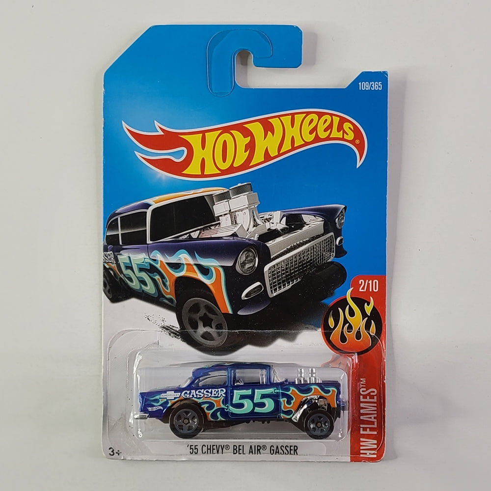 Hot Wheels - '55 Chevy Bel Air Gasser (Metalflake Dark Blue)