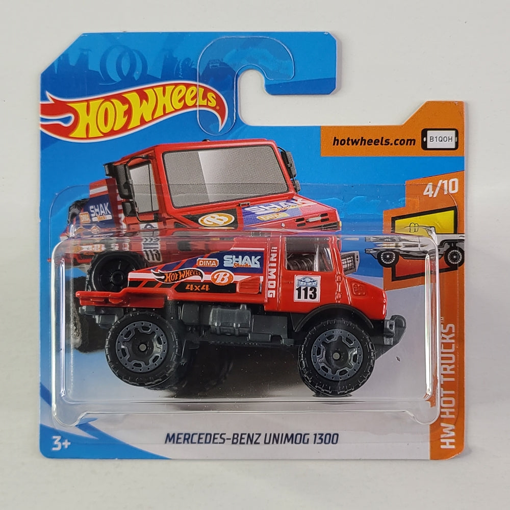 Hot Wheels - Mercedes-Benz Unimog 1300 (Red) [Short Card]